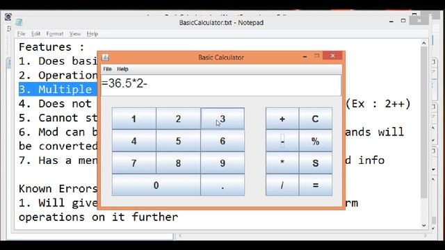 Basic Calculator using Java Swing смотреть онлайн