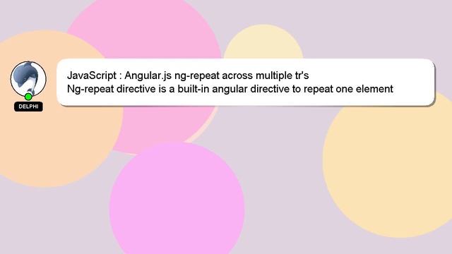 JavaScript : Angular.js ng-repeat across multiple tr's смотреть онлайн