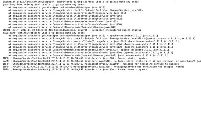 Databases: Unable to get Cassandra in a Docker to talk to cluster смотреть онлайн