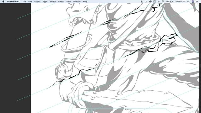 Fantasy illustration in Adobe Illustrator CC - Speed art process смотреть онлайн