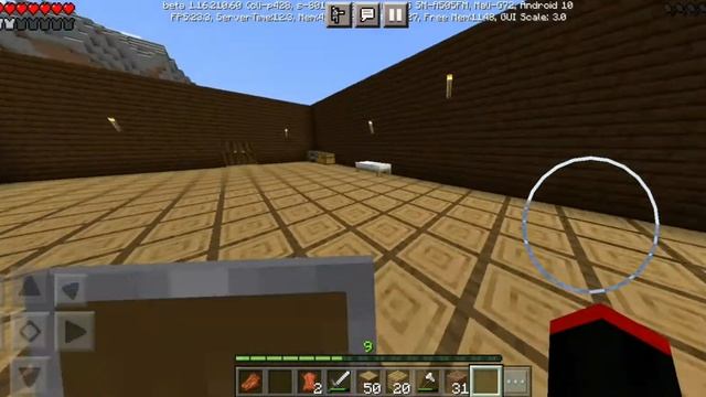 Прохождение Майнкрафт PE часть 4 строительство крыши и пола. смотреть онлайн