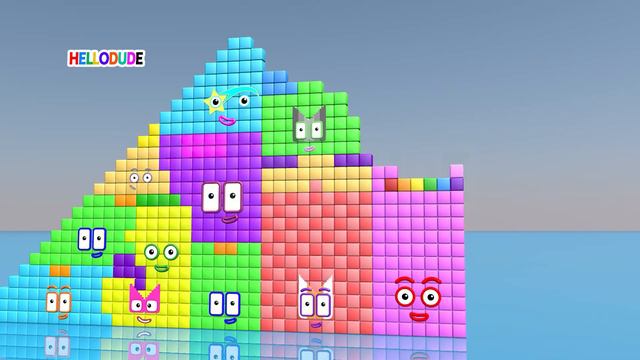 Numberblocks PUZZLE Step Squad 1225 The Amazing Numberblocks HUGE Standing Tall Numbers Pattern смотреть онлайн