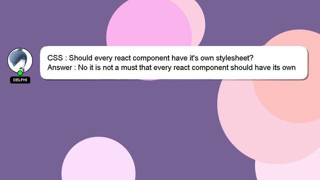 CSS : Should every react component have it's own stylesheet? смотреть онлайн