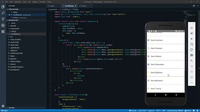 React Native ScrollView example + ScrollView Infinite Scroll смотреть онлайн