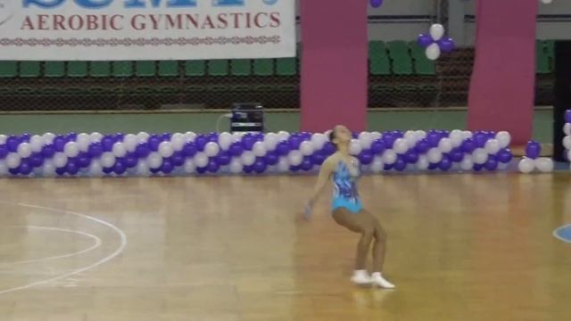 Спортивная аэробика. Анастасия Курашвили - индивидуальная программа (кадеты). Sumy Aerobic СUP-2017