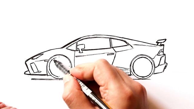 Как нарисовать Ламборгини Хуракан | Ehedov Elnur смотреть онлайн