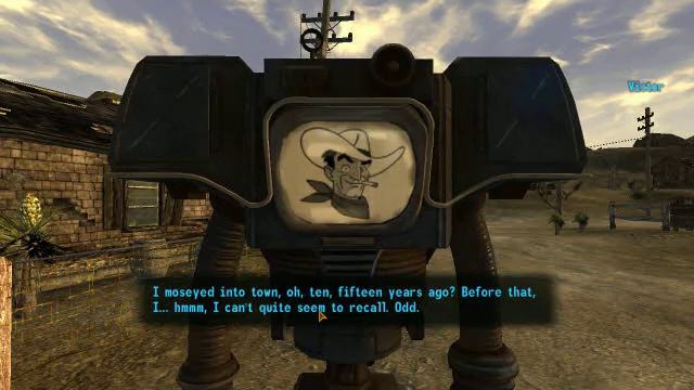 Fallout : New Vegas: Talking to victor, the robotic cowboy смотреть онлайн