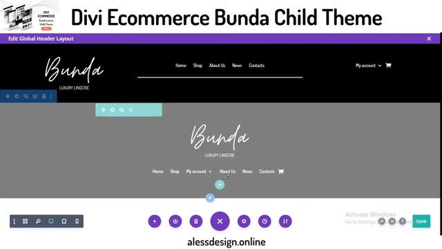 WordPress Divi Ecommerce Bunda Child Theme Setup Main Menu And Footer смотреть онлайн