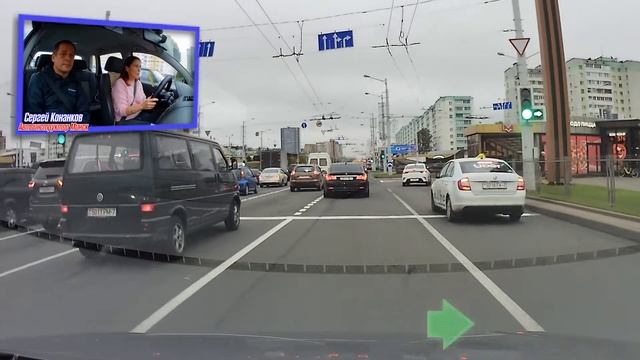 Поворот налево с Притыцкого на Пушкина на кольце смотреть онлайн