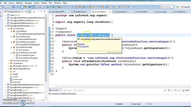 86.Spring Boot-AOP-Best Practice to define Pointcut смотреть онлайн