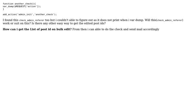 Wordpress: How to get post bulk edit action trigger and get edited post ids? смотреть онлайн