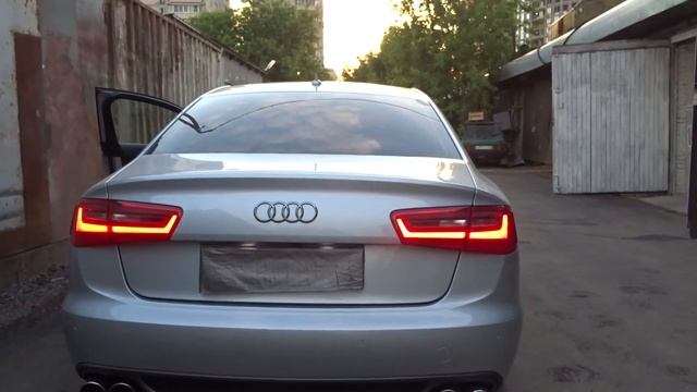 Переделка выхлопной системы на Audi A6 разводка звук насадки