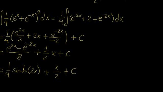 Integral of cosh^2(x) and sinh^2(x) | Integration Techniques | LetThereBeMath | смотреть онлайн