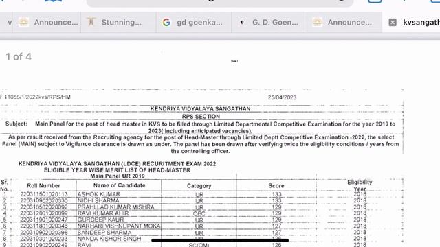 Kendriya Vidyalaya Sangathan New Notice Released on 25th April 2023 l LDCE l смотреть онлайн