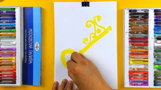 Как нарисовать ЗОЛОТОЙ КЛЮЧИК рисуем из Буратино смотреть онлайн