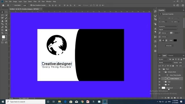 A Unique Design for Business Card in Photoshop CS6 tutorial / Learn Photoshop смотреть онлайн