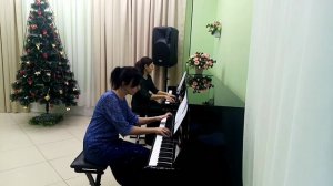 М.Таривердиев Интермеццо из к/ф " Семнадцать мгновений весны". Транскрипция для 2-х роялей.mp4