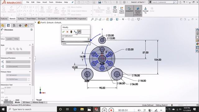 solidworks sketch tutorials 02 смотреть онлайн