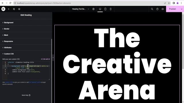 How to Add Background Image to Heading Text | Elementor Wordpress Tutorial смотреть онлайн