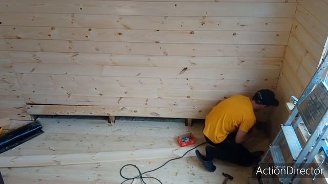 Отделка вогонкой мансардного этажа бани. смотреть онлайн