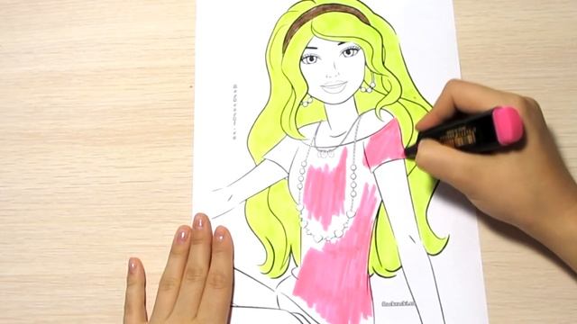 Барби: раскраска-мультик / Barbie: coloring pages смотреть онлайн