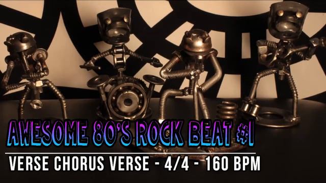 160 BPM - Awesome 80's Rock Beat - 4/4 Drum Track - Metronome - Drum Beat смотреть онлайн