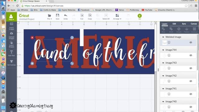 America Blocks ~ Part 1 Cricut Design Space Tutorial and How I Welding the Fonts смотреть онлайн