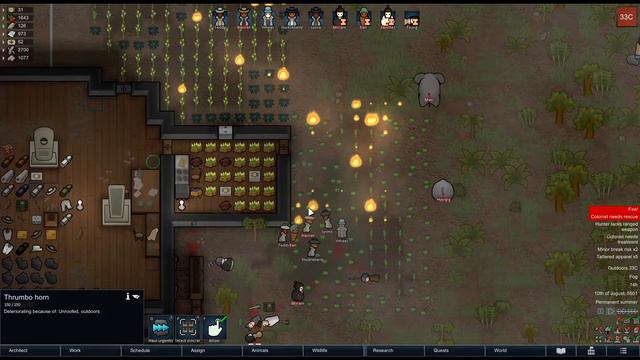[Rimworld Narrative] Episode 10: "Fire & Metal Rain!" смотреть онлайн