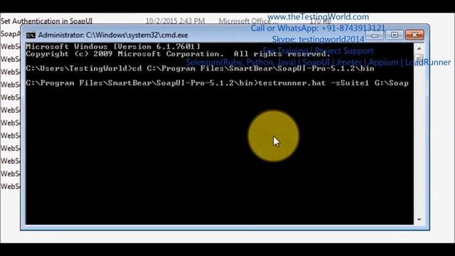 WebService Testing SoapUI: Tut-25 :Execution from command prompt |Certification +91-8743913121 смотреть онлайн