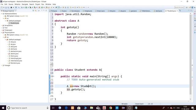 Abstraction in Java смотреть онлайн