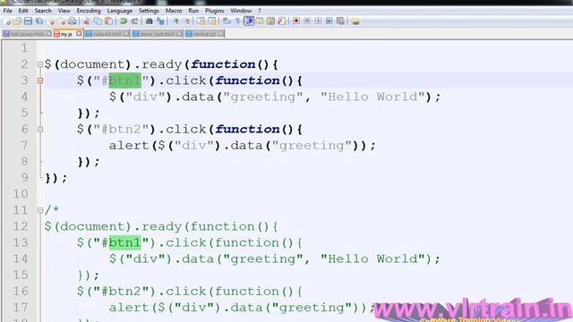 Data method In jQuery English-77-vlr training смотреть онлайн