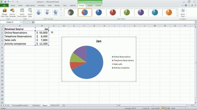 Excel 2010 - Pie Chart смотреть онлайн