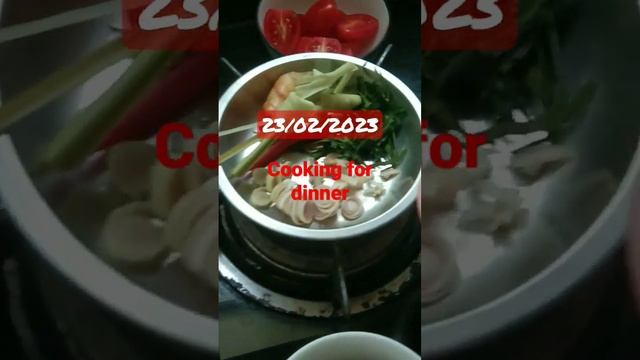 Tom Yam Soup, Spinach And Pork ?