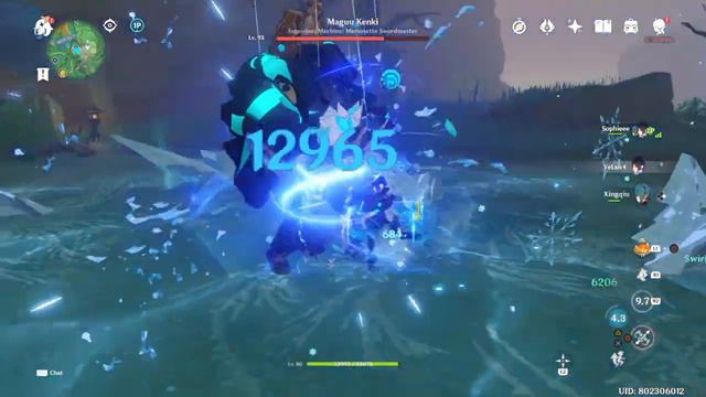 Hydro Impact Yelan/Xinqiu Duo x Maguu Kenki смотреть онлайн
