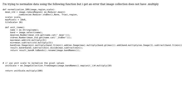 GIS: Google Earth Engine nomalization function in python смотреть онлайн