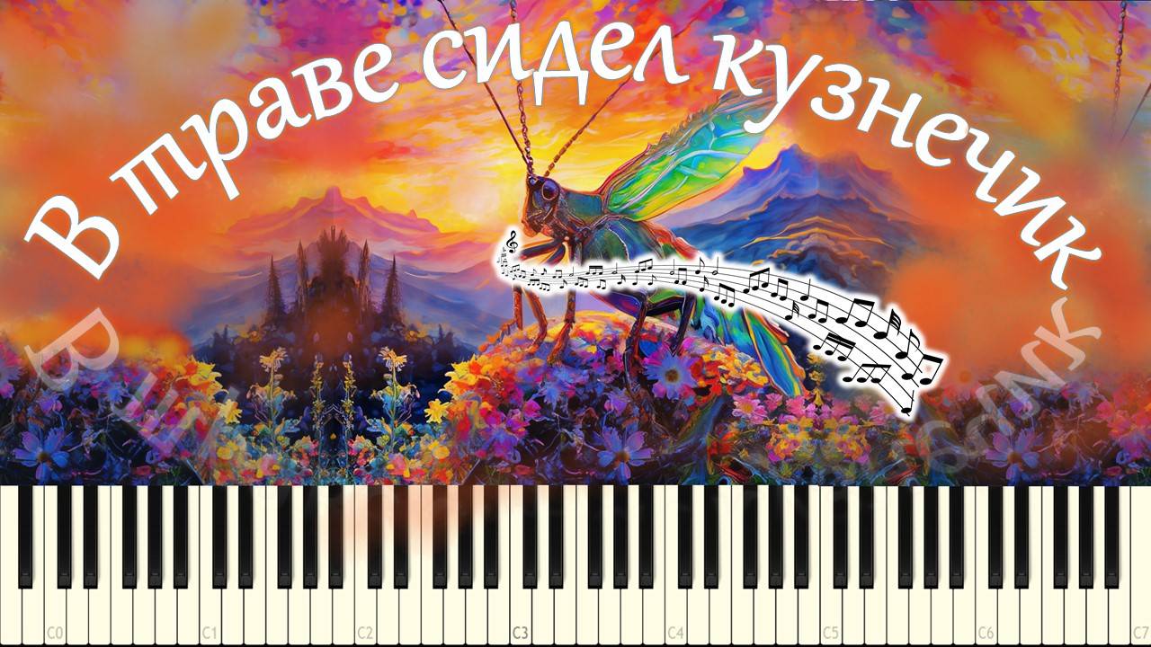 Владимир Шаинский - В траве сидел кузнечик (piano tutorial) [НОТЫ + MIDI] смотреть онлайн