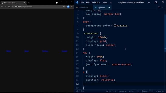 Awesome Link Hover Effect | CSS Menu Hover Effect смотреть онлайн