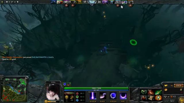 Dota2 - Luna - Gameplay comentado смотреть онлайн