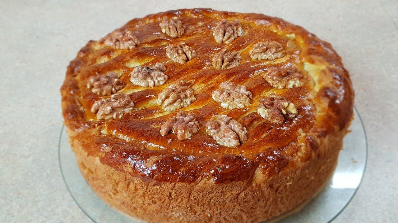 Сдобный пирог как Пасочка, цыганка готовит. Пирог с Халвой и Орехами. Gipsy Cuisine.