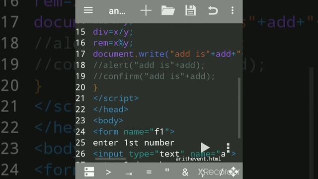 JavaScript Onclick Event Add Sub Mul Div Rem | JavaScript Onclick Event Code | anWriter JavaScript смотреть онлайн