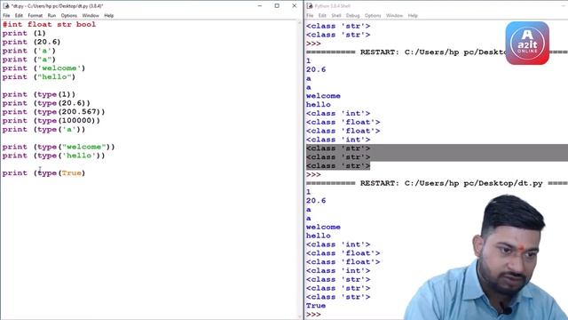 Python Data Types and Python Variables for Beginners | A2IT Online смотреть онлайн