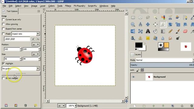 GIMP Tutorial 50 Crop Tool смотреть онлайн