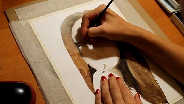 Как нарисовать портрет акварелью нарисовала Алину Янкову! смотреть онлайн