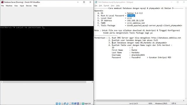 Instalasi dan Konfigurasi Database Server Menggunakan MySQL dan PHPMyadmin di Debian 9 смотреть онлайн