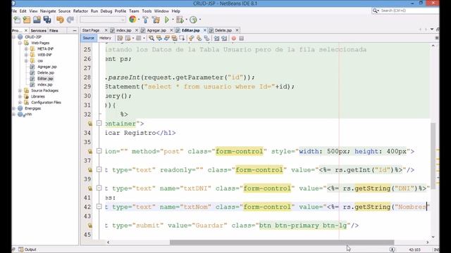 Como Editar, Eliminar un Registro en JAVA JSP con MYSQL - CRUD Parte 03 смотреть онлайн