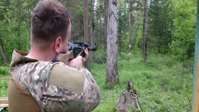 Вепрь 12 Молот (ВПО205) стрельба очередью (Bumpfire) смотреть онлайн