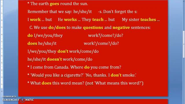 Present Simple Tense смотреть онлайн