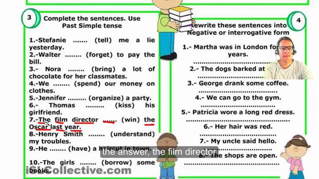 English Grammar Exercises Part 2 | Learn Simple Past and Negative Sentences! смотреть онлайн