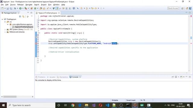 Appium : Mobile Test Automation - Part 7 - First Appium Program (Invoke an existing App) смотреть онлайн