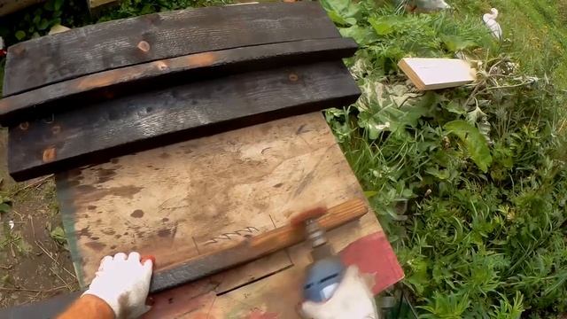 Стол обеденный в стиле Рустик своими руками. Садовая мебель из дерева. смотреть онлайн